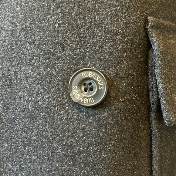 Quba & Co. British maritime heritage wool blend double breasted tailored peacoat - Picture 8 of 14
